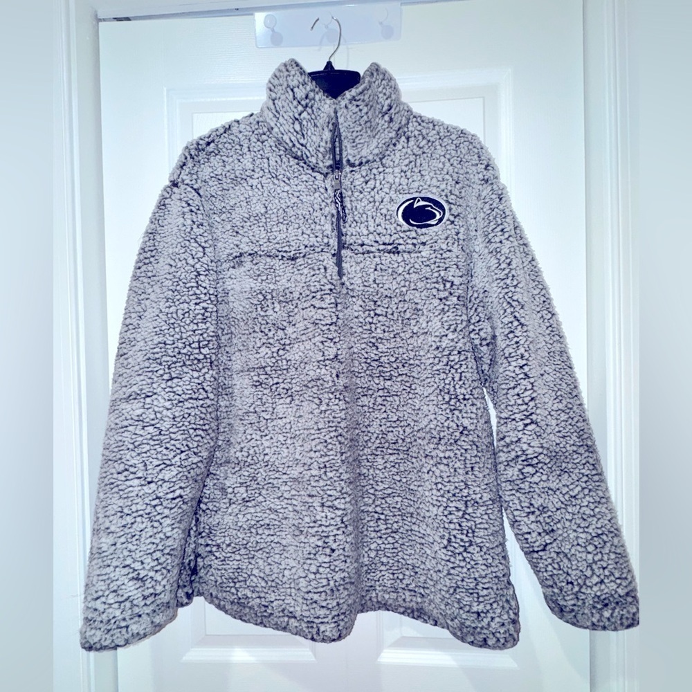 Penn State Sherpa Fleece Jacket - Grayish blue. Size L used.